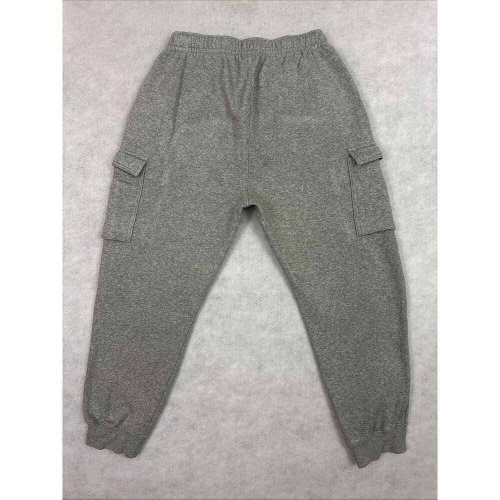 Nike Mens M Cargo Joggers Heather Gray Sportswear Club Fleece Sweatpants - Picture 3 of 9